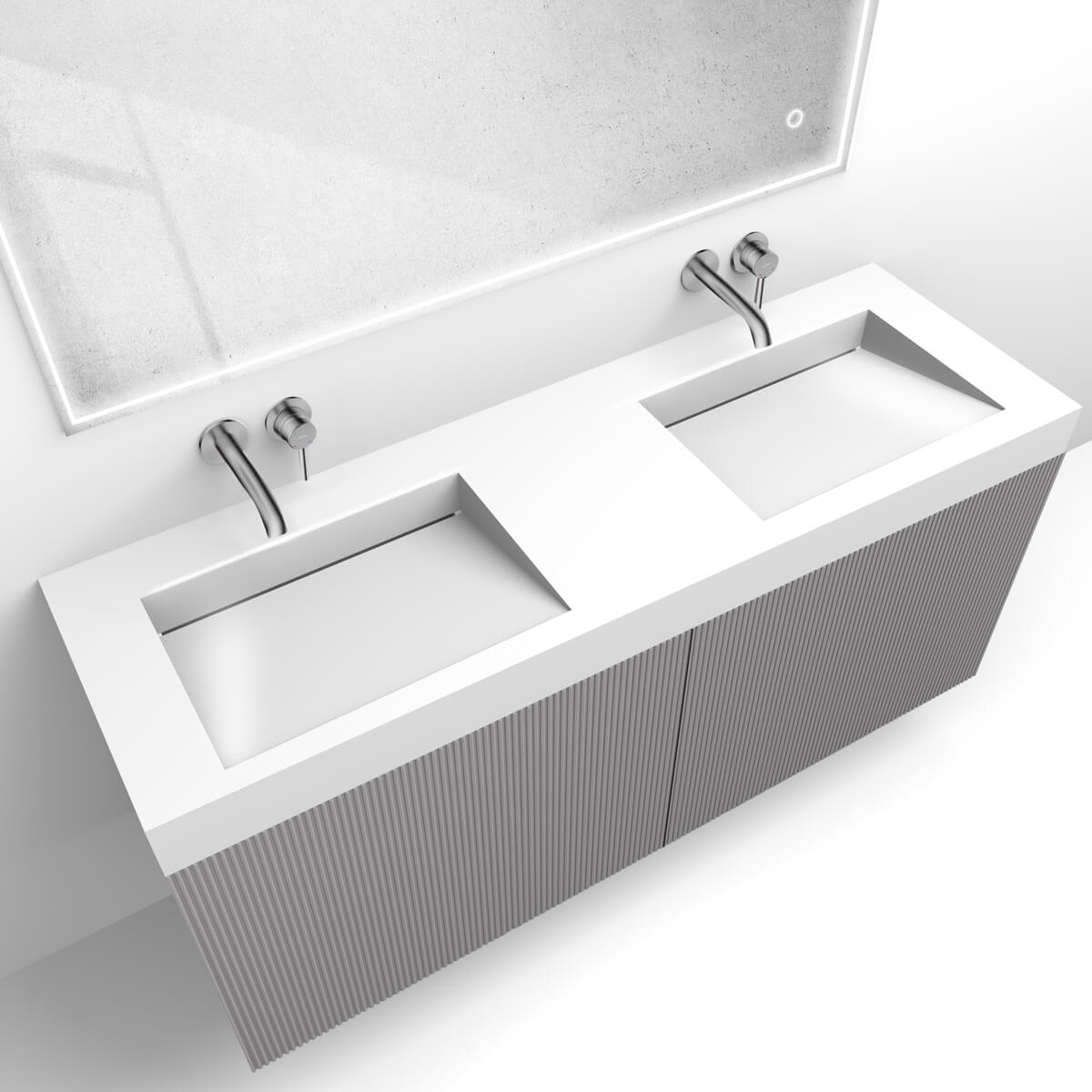 Set lavabo Oltens Stila 40005000, armadietto Oltens Lun Rila 60039900