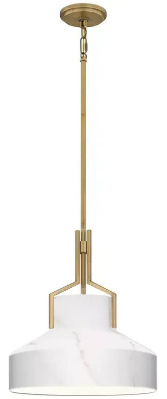 Elstead Lighting Brecken lampada sospesa 2x60 W ottone-opale QZ-BRECKEN-2P-AB-ABG