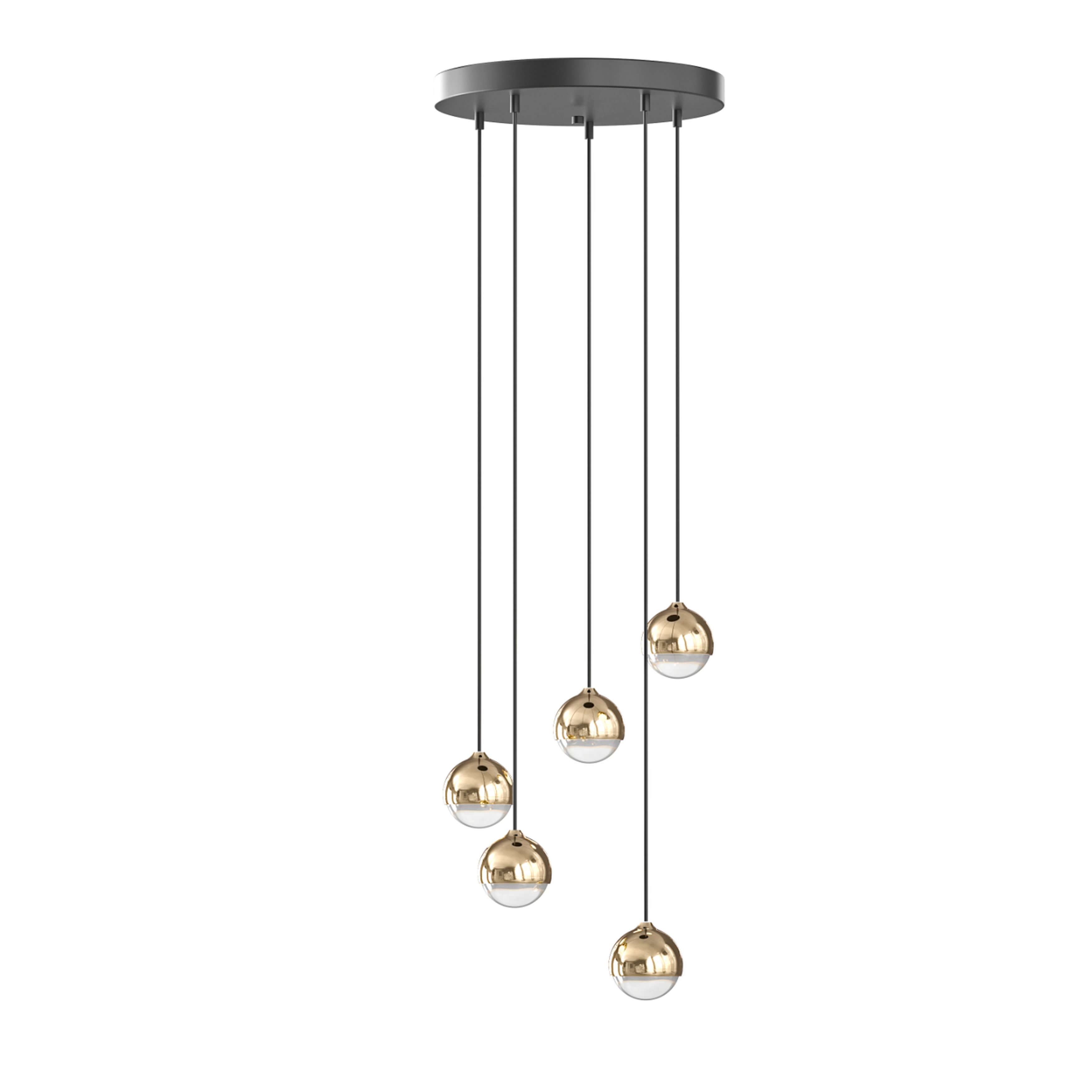 Open Design Bolicina lampada sospesa 5x5 W oro OR85518