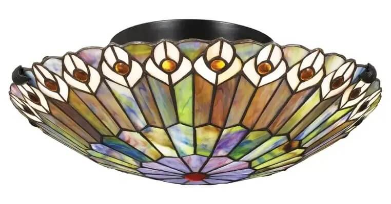 Elstead Lighting Watkins lampada da soffitto 2x60 W multicolore QZ-WATKINS-F-VB