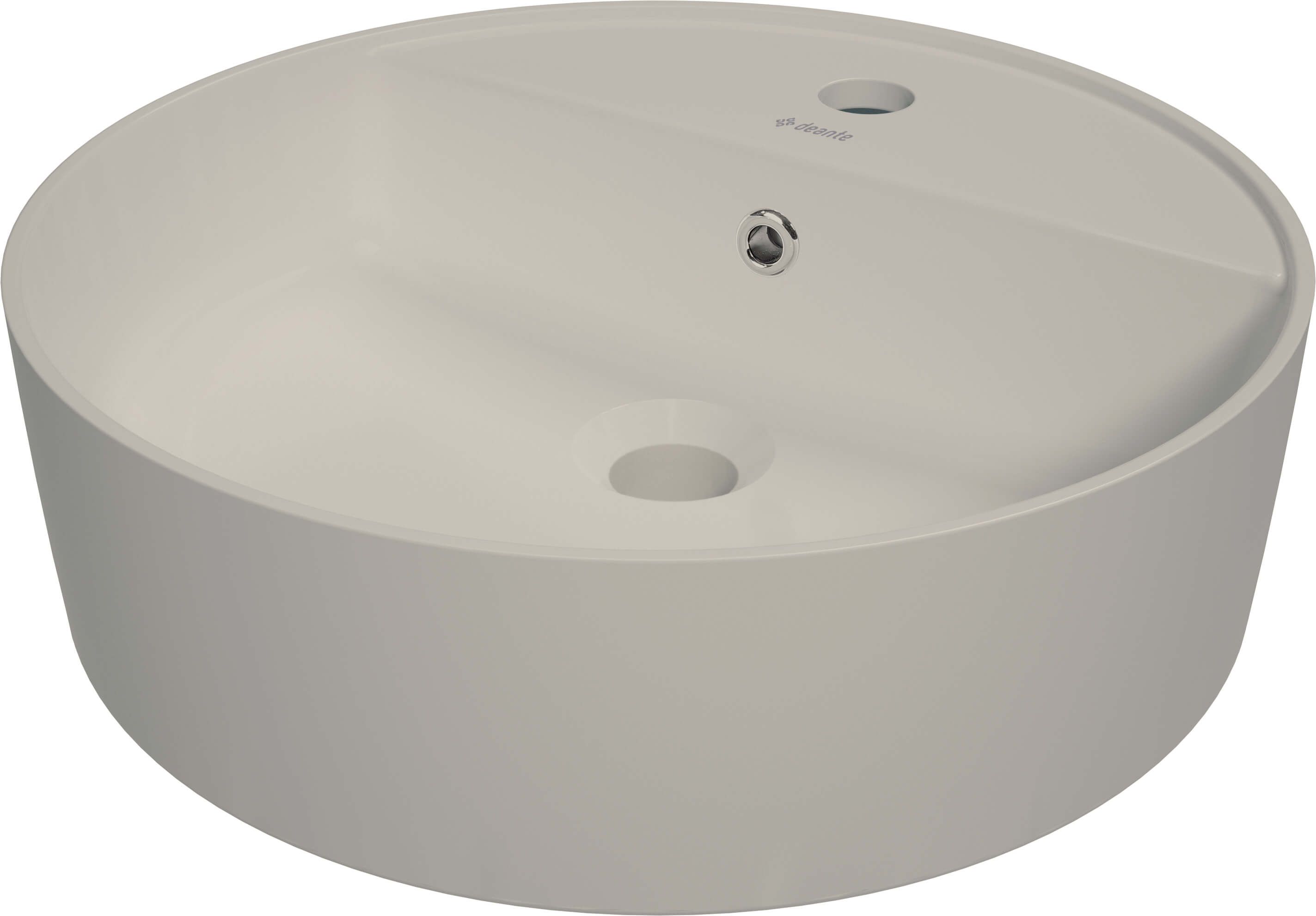 Deante Round lavabo 42.2x40.8 cm ovale da appoggio marrone/beige opaca CGR_5U4B