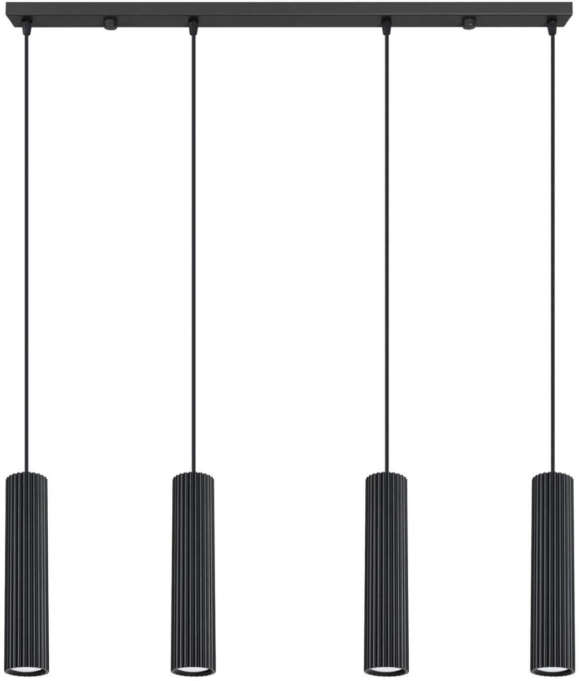 Sollux Lighting Karbon lampada sospesa 4x10 W nero SL.2003