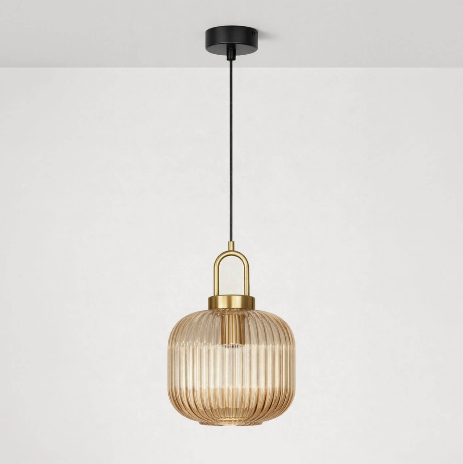Kaja Aria lampada sospesa 1x15 W nero-verderame-ambra K-5896