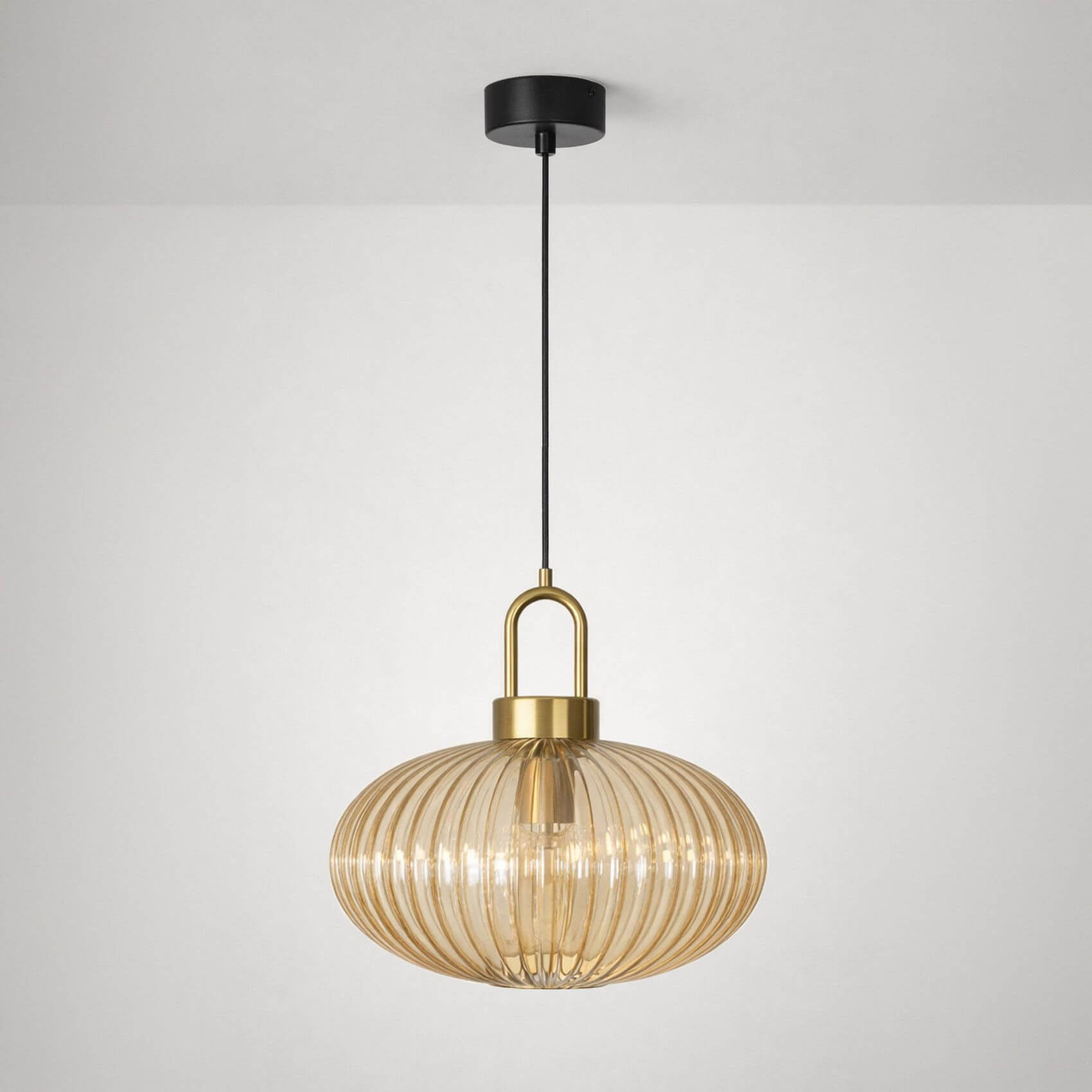 Kaja Akari lampada sospesa 1x15 W nero-verderame-ambra K-5855