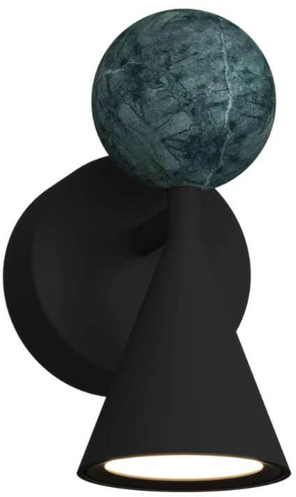 MaxLight Bingo lampada da parete 1x8 W nero W0444