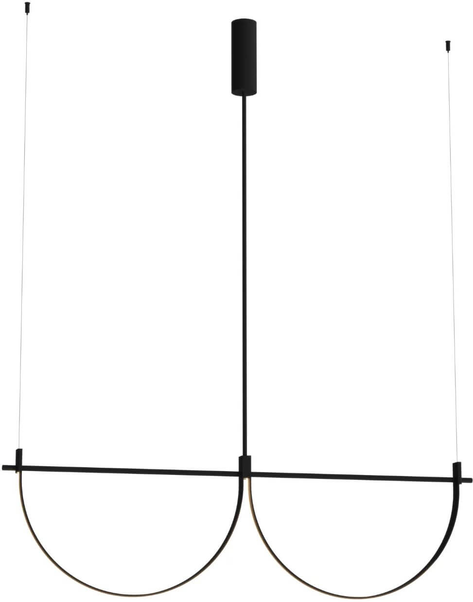 MaxLight Victoria lampada sospesa 2x40 W nero P0688
