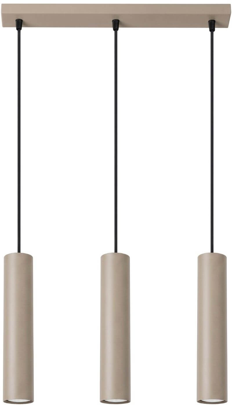Sollux Lighting lampada sospesa 3x10 W beige SL.2079