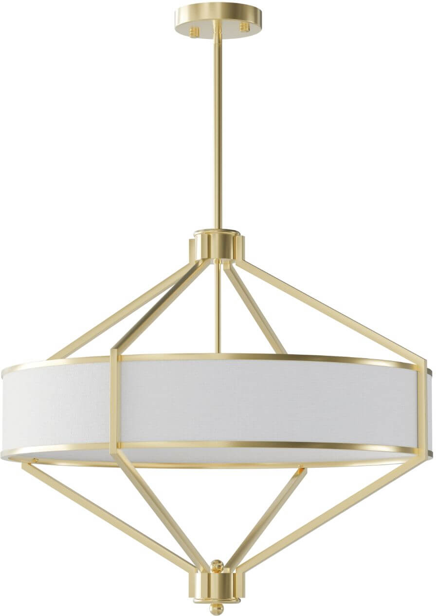 Open Design Zundo Old Gold 60 lampada sospesa 4x15 W bianco-oro OR85839