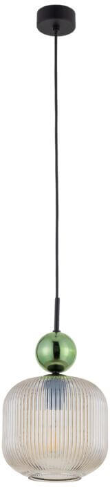 TK Lighting Sophia Green Cognac lampada sospesa 1x15 W nero-verde 11372