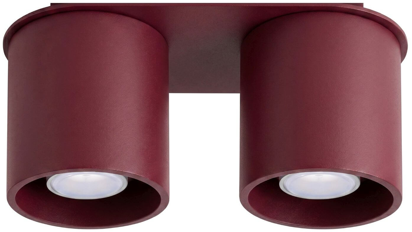 Sollux Lighting Orbis lampada da soffitto 2x10 W borgogna SL.2097