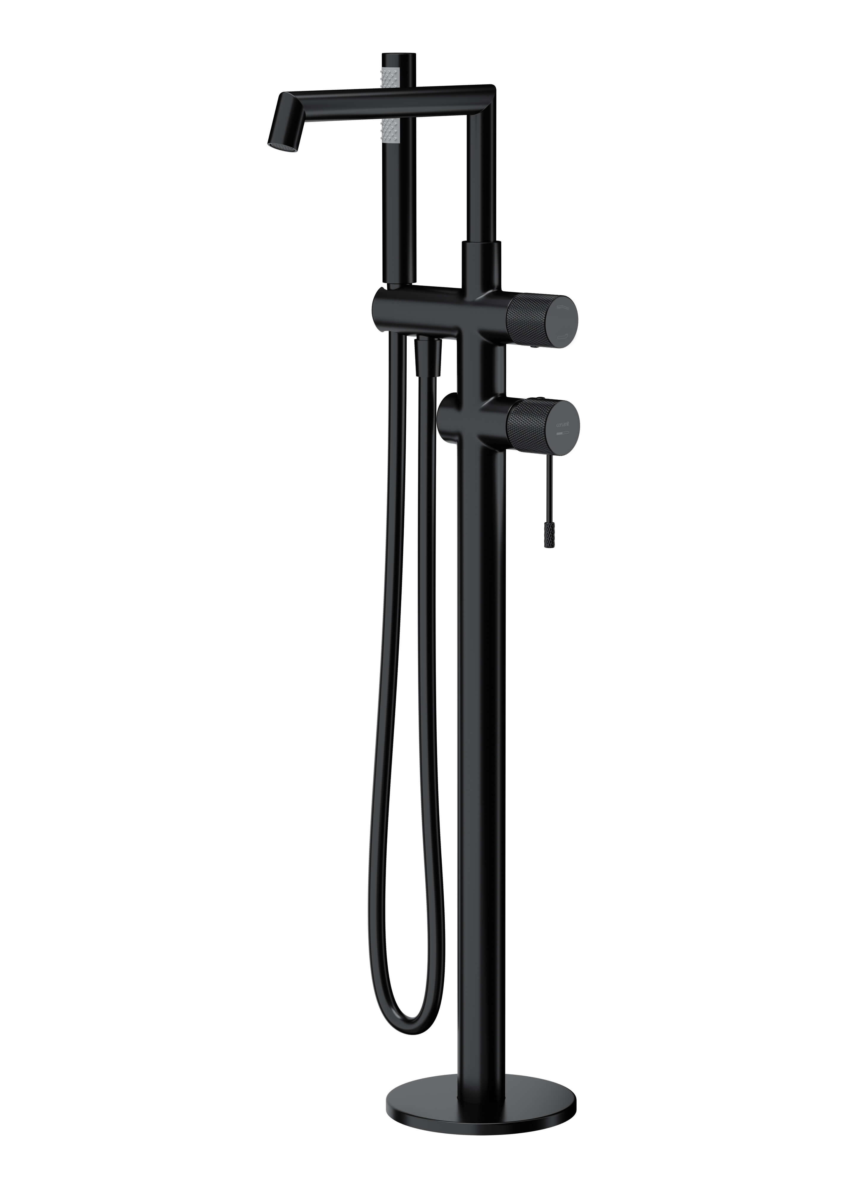 Cersanit Zen rubinetto per vasca e doccia a terra nero S1001-161