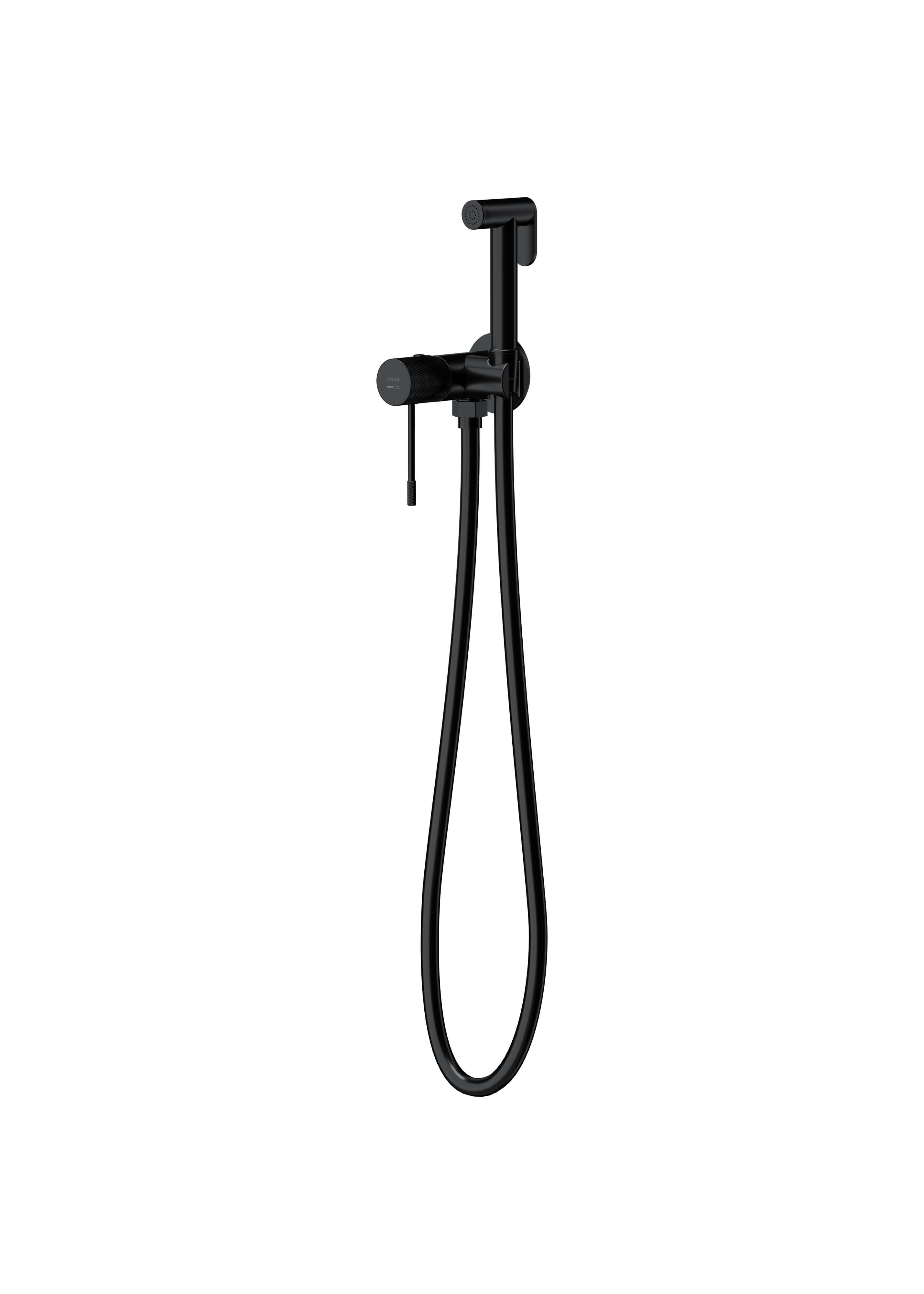 Cersanit Zen rubinetto per bidet con set doccia a parete nero S1001-177