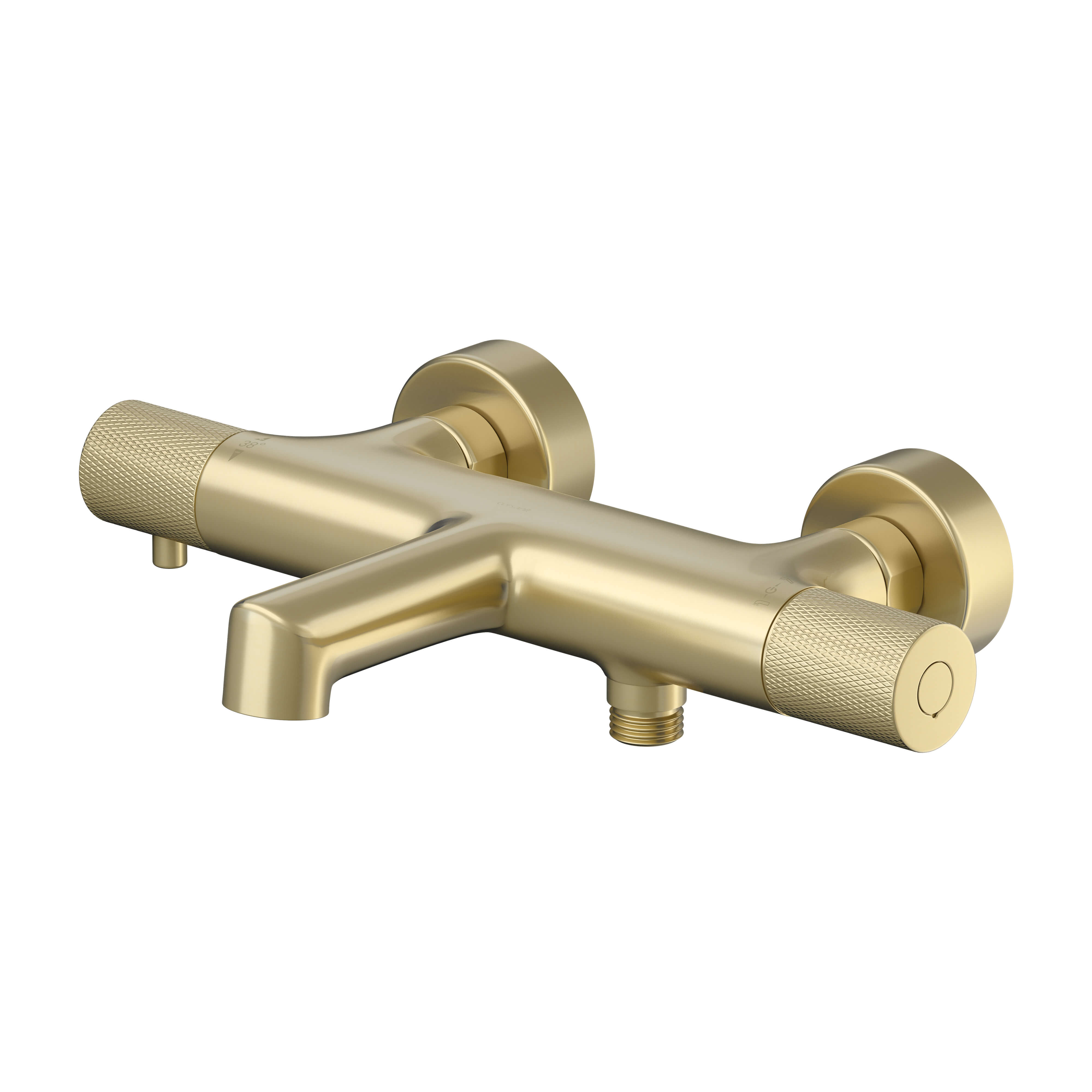 Cersanit Zen rubinetto per vasca e doccia a parete con termostato oro S1001-159