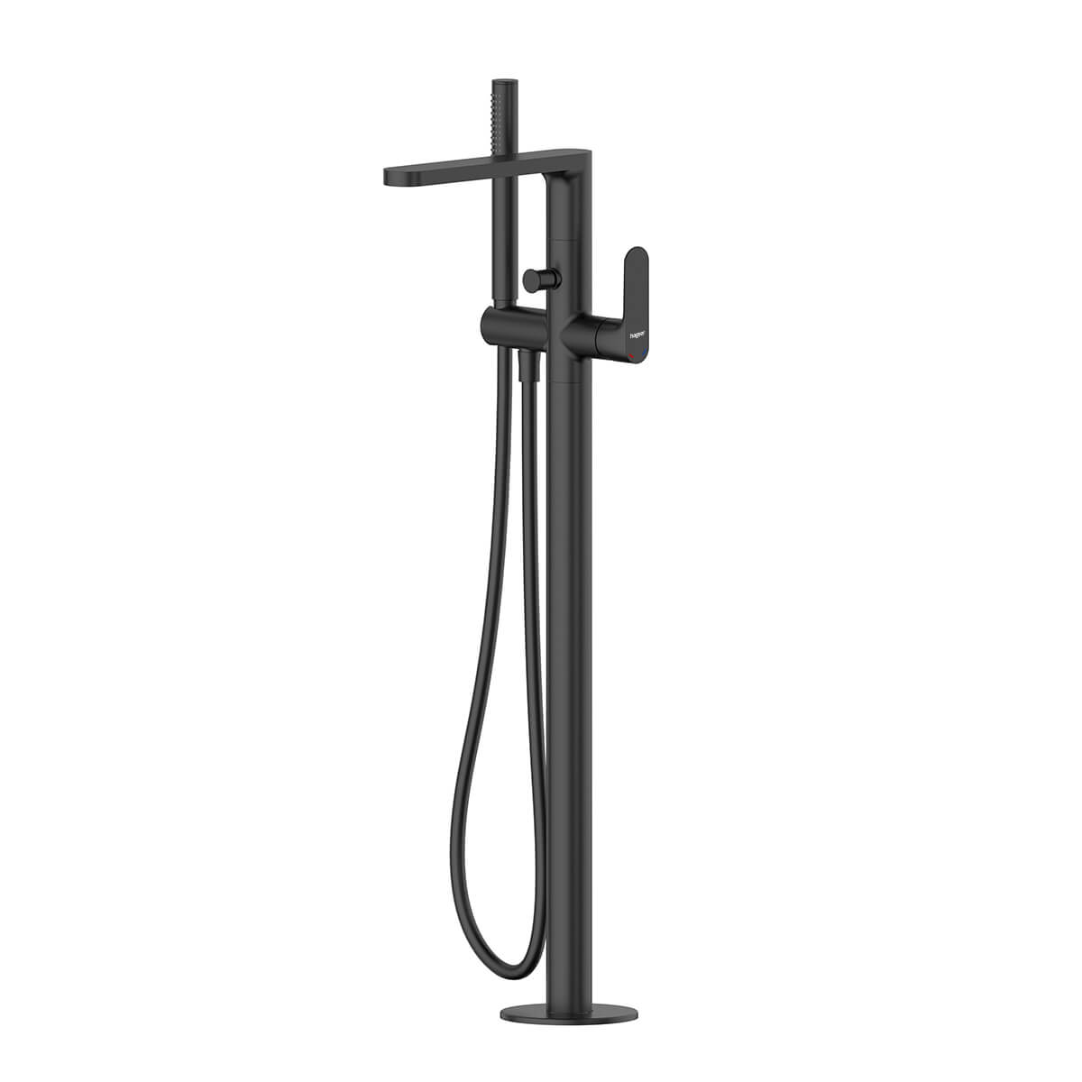 Hagser Norla rubinetto per vasca e doccia a terra nero HGR21000034