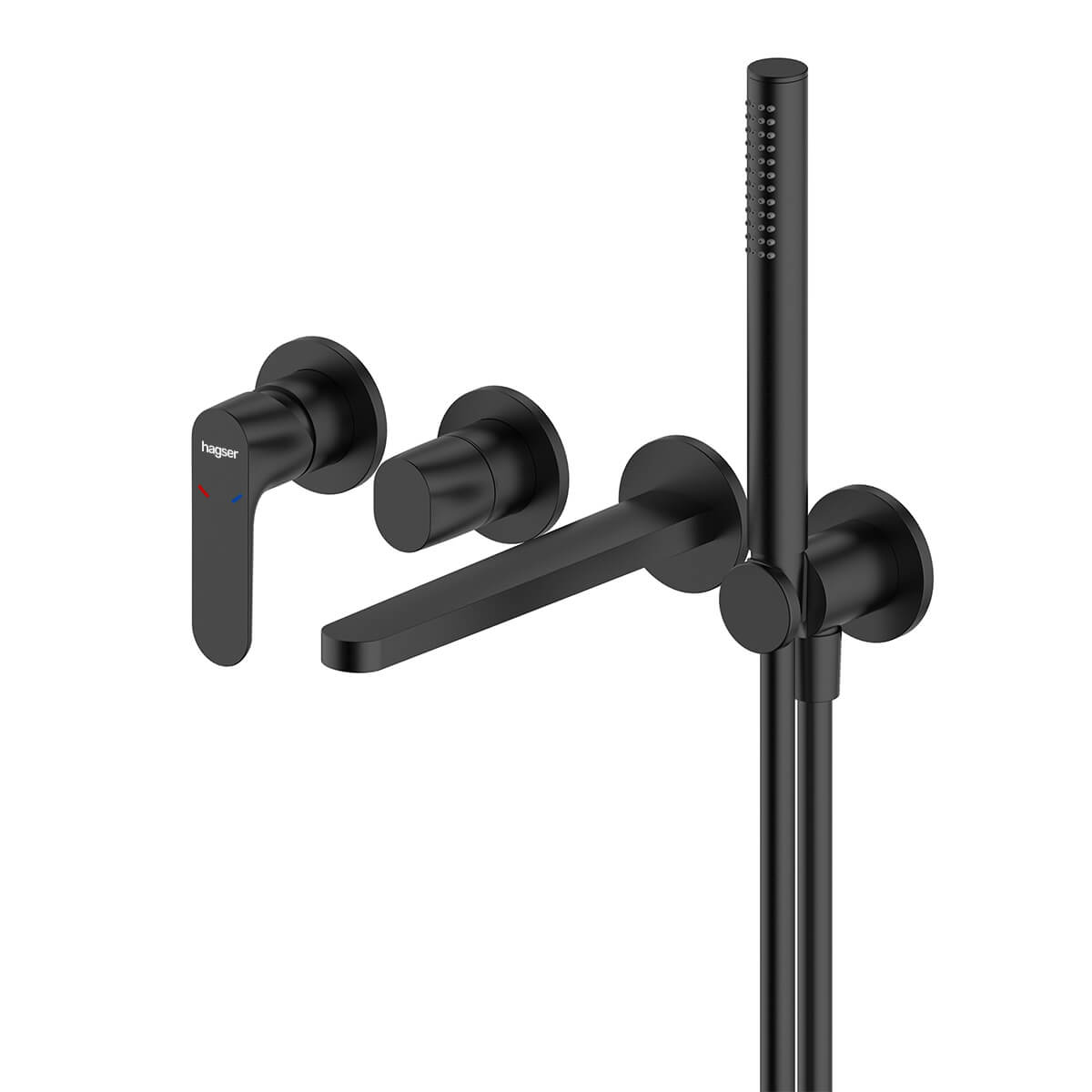 Hagser Norla rubinetto per vasca e doccia da incasso nero HGR23000034