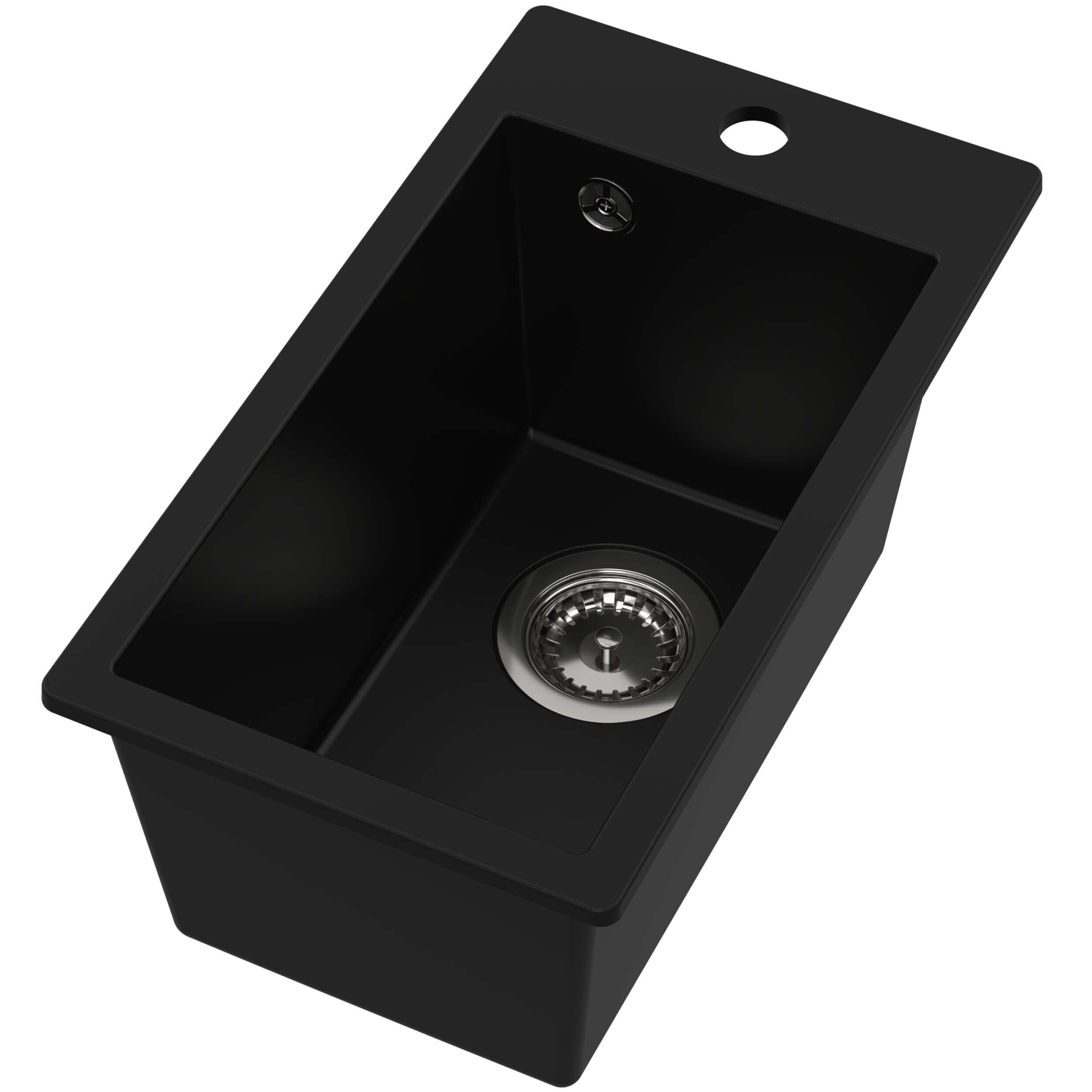 Ruvetti Pino lavello in granito 50x28 cm nero 3001PI_BC35_W