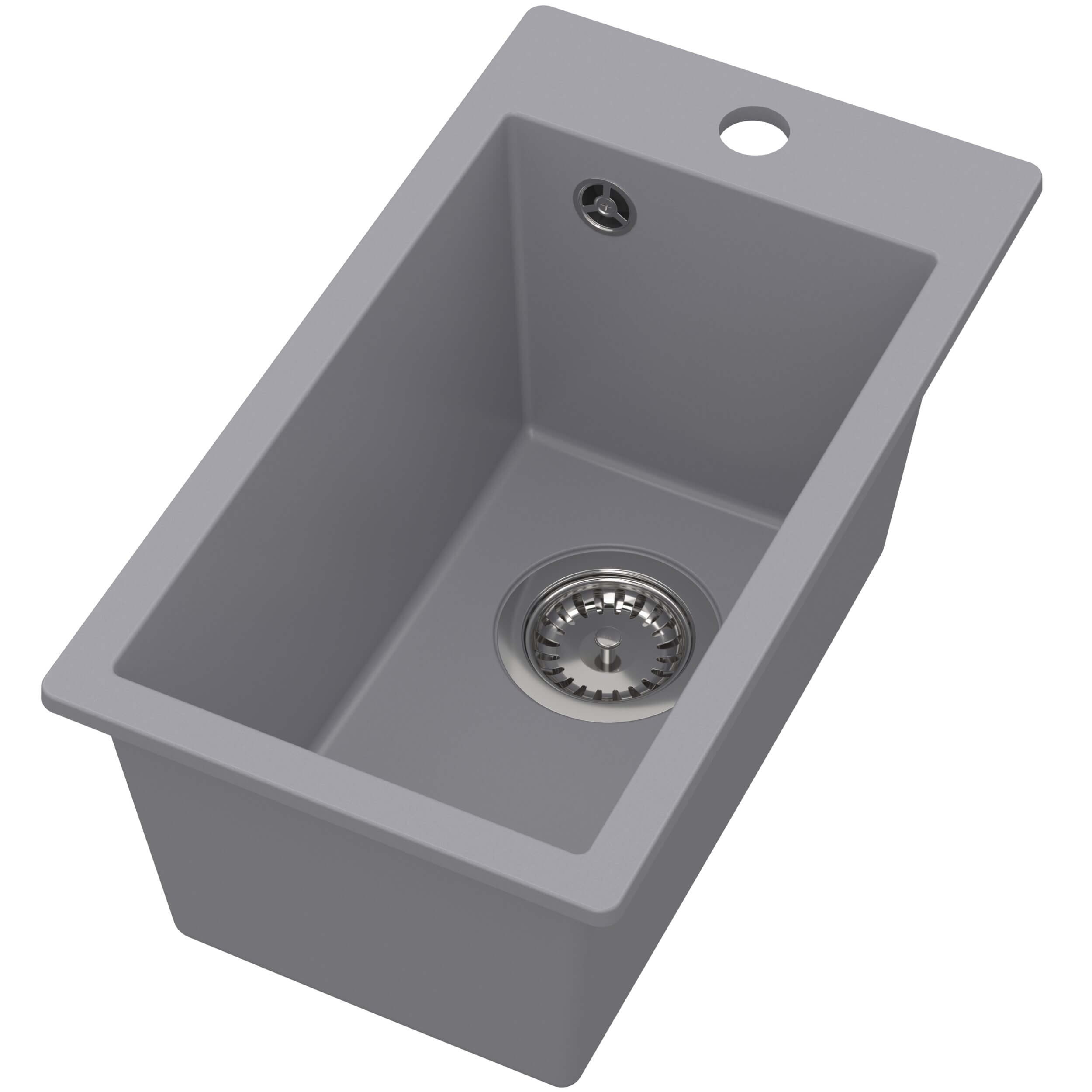 Ruvetti Pino lavello in granito 50x28 cm grigio/grafite/inox 3001PI_GR35_W