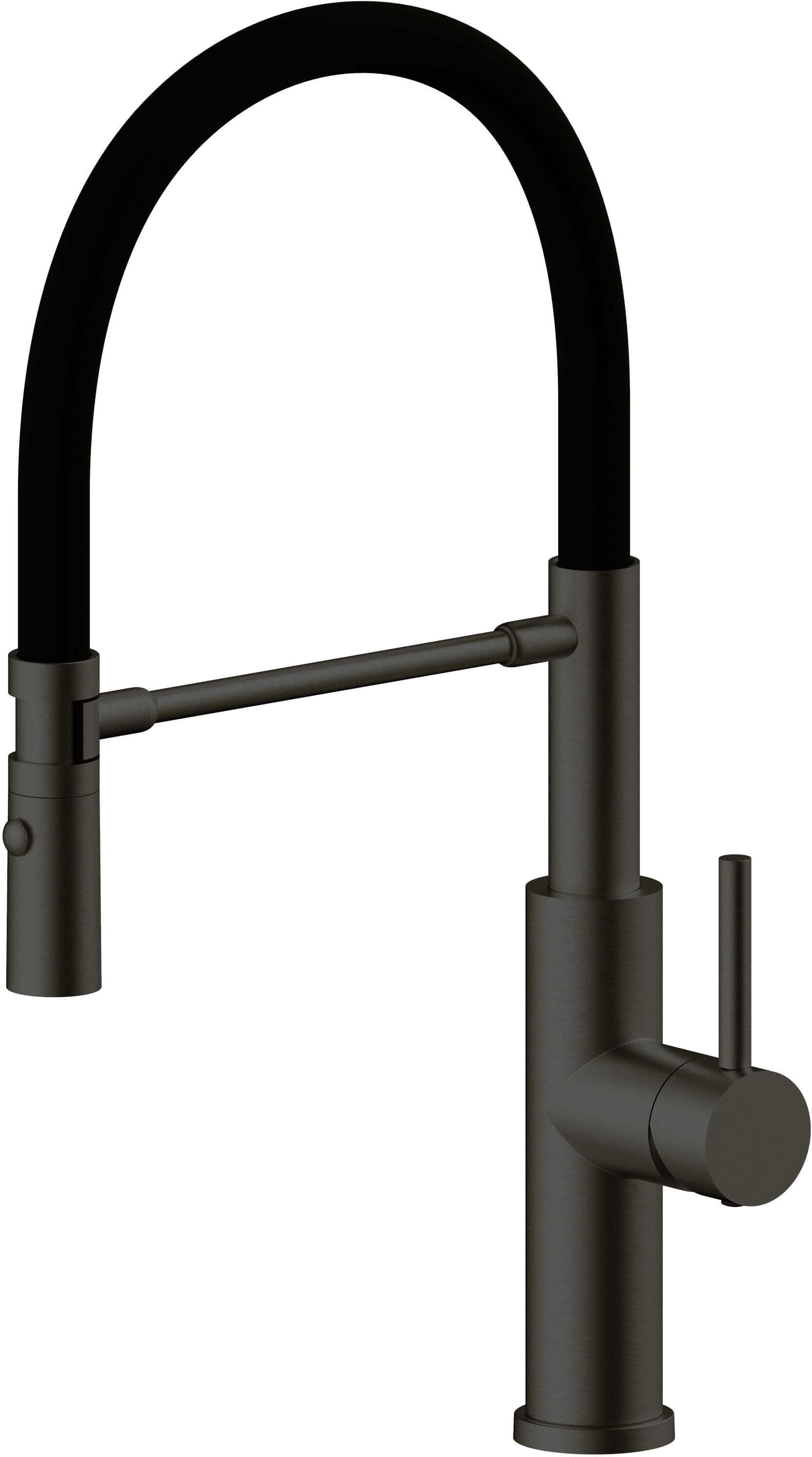 Ruvetti Miku rubinetto da cucina verticale nero 1012FB