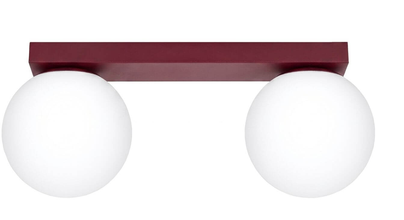 Sollux Lighting Yoli lampada da soffitto 2x8 W borgogna SL.2251