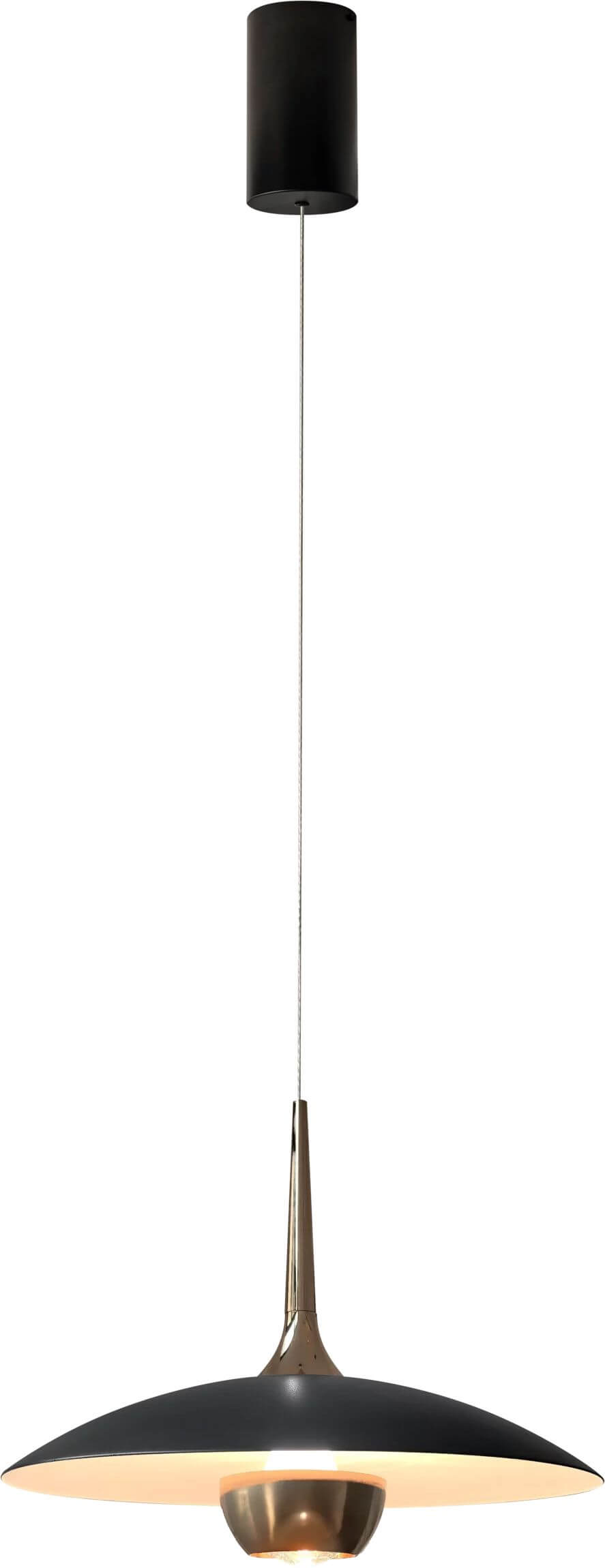 MaxLight Manuka lampada sospesa 1x7 W nero-oro P0676