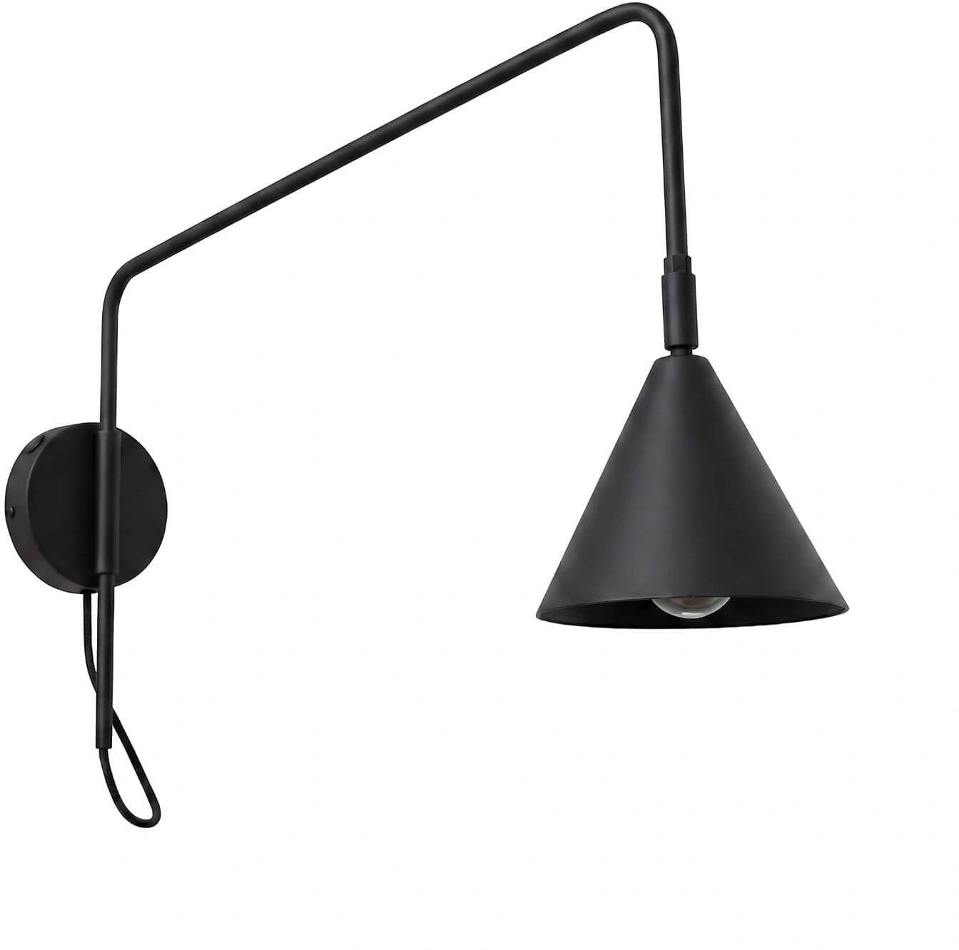 Sollux Lighting Nox lampada da parete 1x10 W nero SL.2492