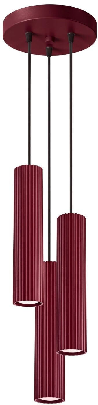 Sollux Lighting Karbon lampada sospesa 3x10 W borgogna SL.2303