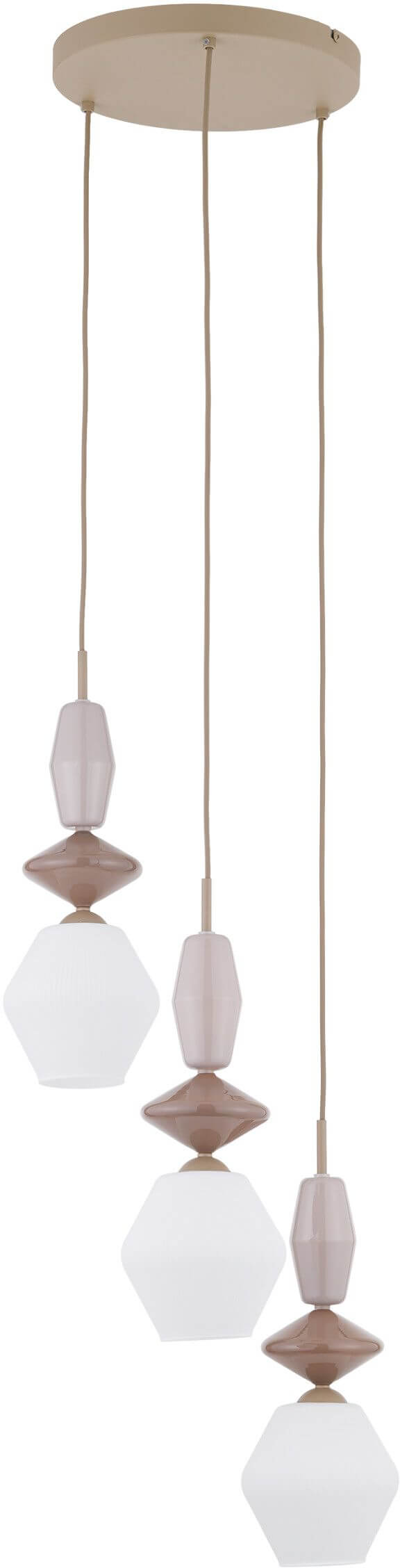 TK Lighting Zen Sabia lampada sospesa 3x10 W bianco-beige 11862