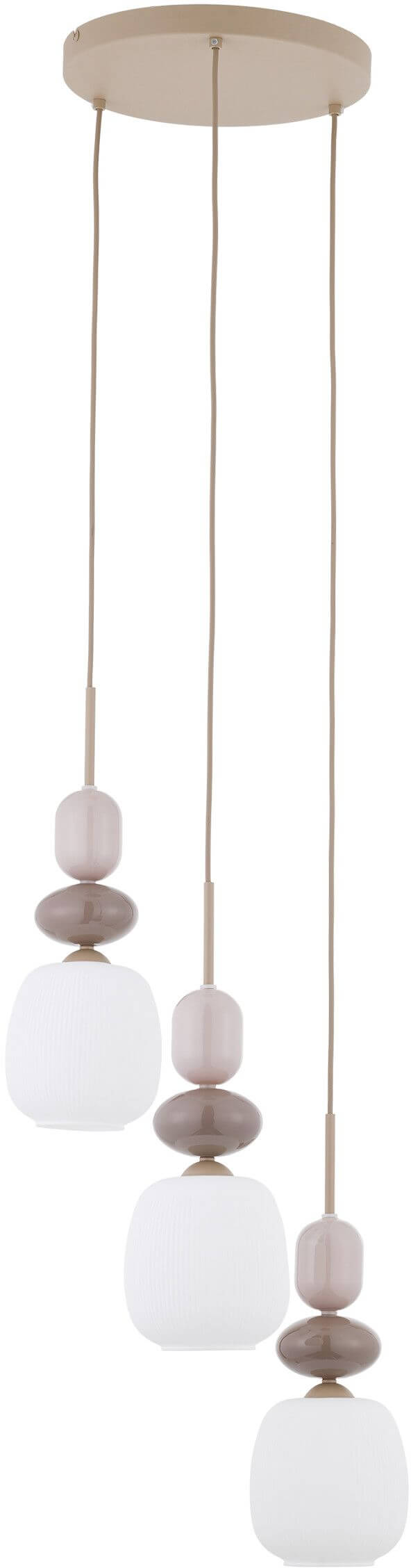 TK Lighting Zen Sabia lampada sospesa 3x10 W bianco-beige 11872