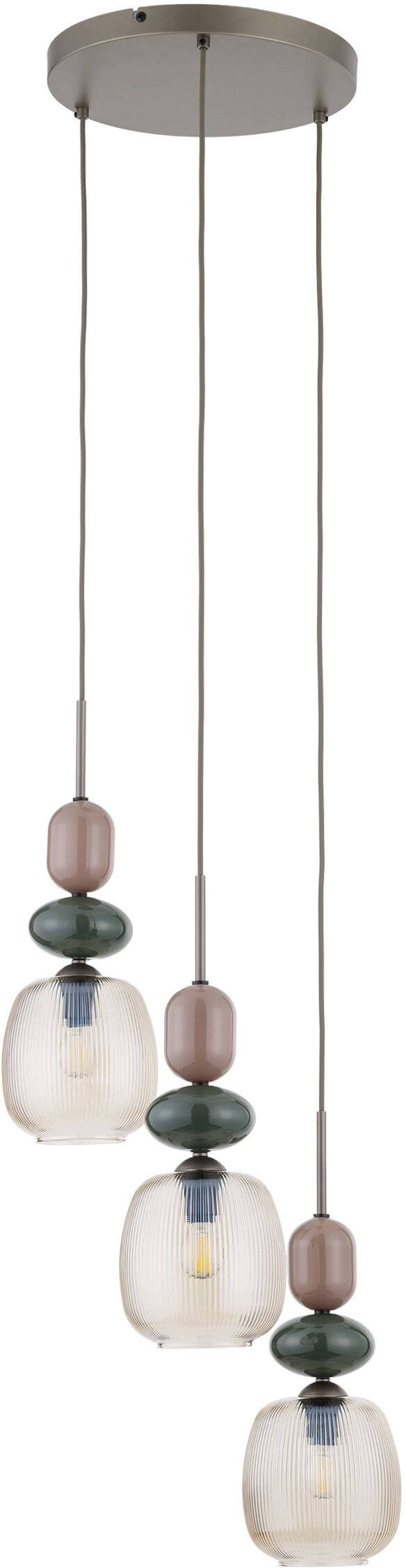 TK Lighting Zen New Brown lampada sospesa 3x10 W marrone-beige 11877