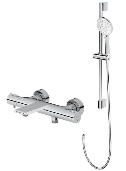 Set rubinetto per vasca e doccia Cersanit Virgo S951-561, set doccia Cersanit Virgo S951-854