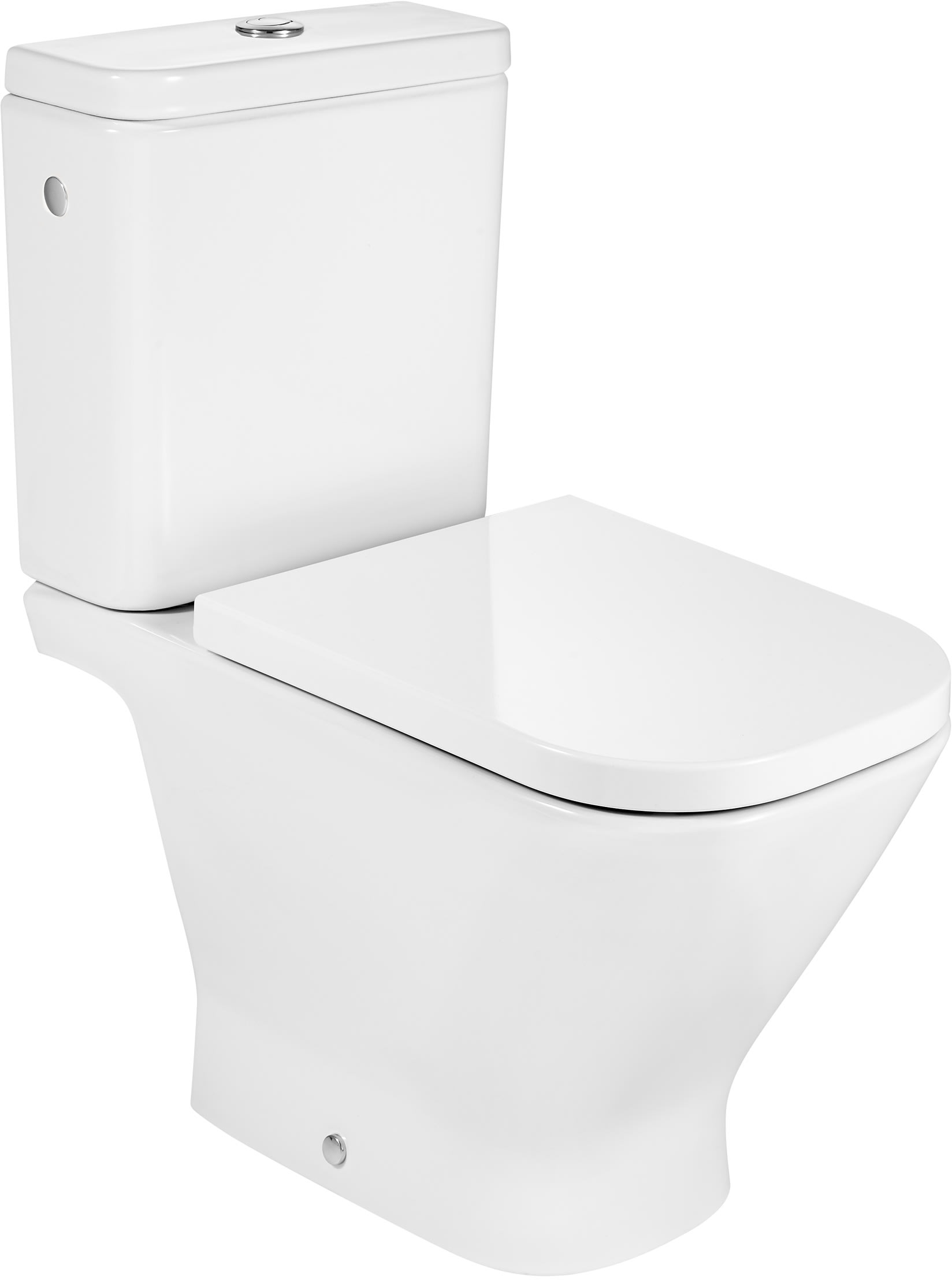 Set WC monoblocco Roca Square A342479000, sistema di scarico WC Roca Square A341471000, A801470002
