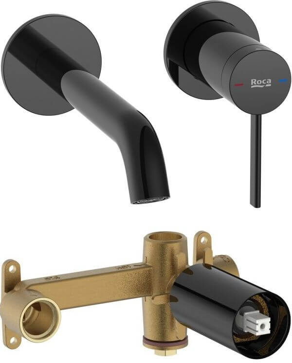 Set rubinetto per lavabo Roca Ona A5A359ECN0, corpo incasso Roca Ona A5E3501CN0