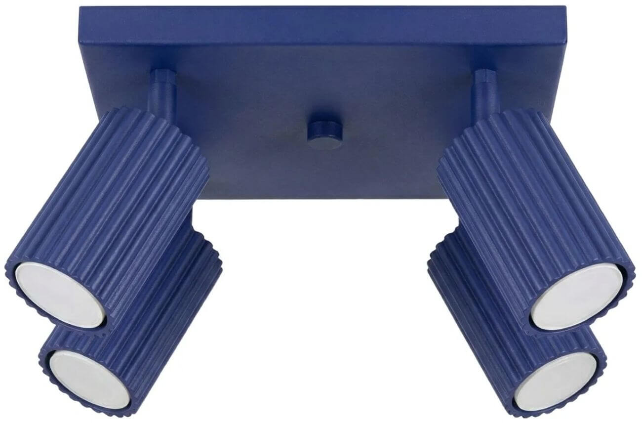 Sollux Lighting Karbon lampada da soffitto 4x10 W blu SL.2324