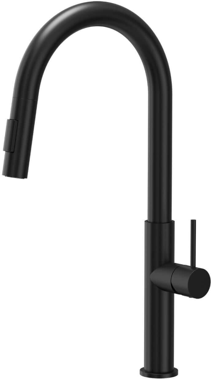 Quadron Darcy rubinetto da cucina verticale nero 4172506_BLM