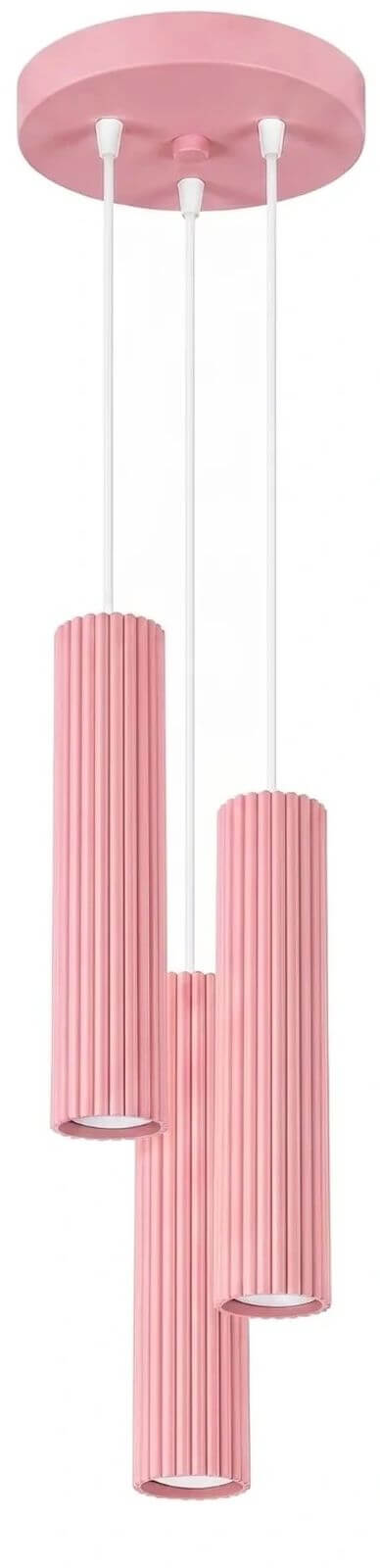 Sollux Lighting Karbon lampada sospesa 3x10 W rosa SL.2338