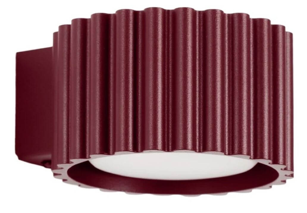 Sollux Lighting Aura lampada da parete 1x10 W borgogna SL.2620