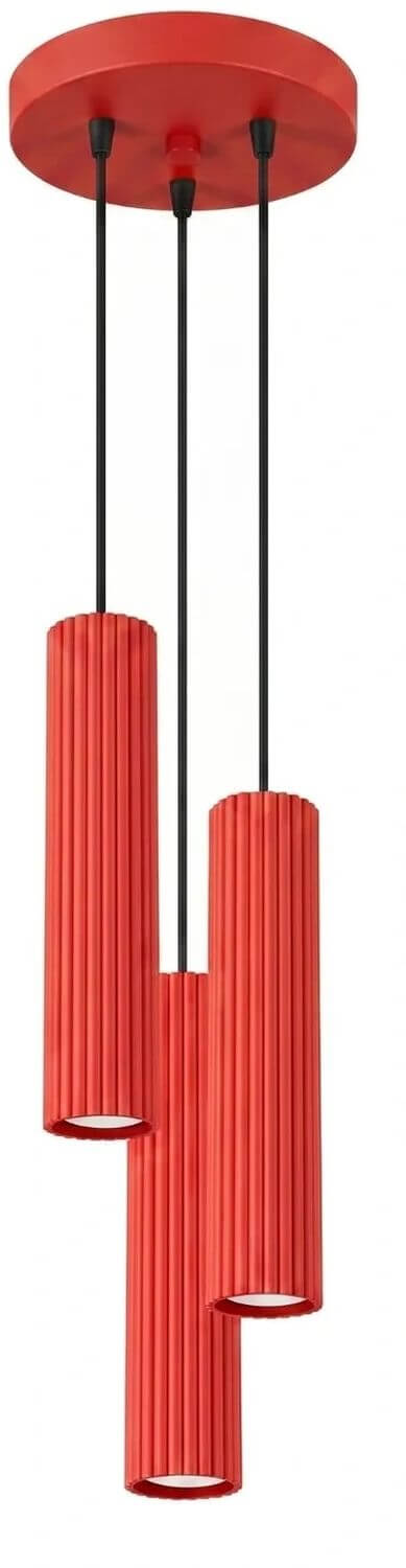Sollux Lighting Karbon lampada sospesa 3x10 W rosso SL.2341