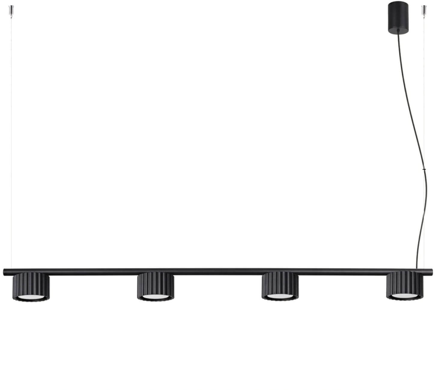 Sollux Lighting Aura lampada sospesa 4x10 W nero SL.2696