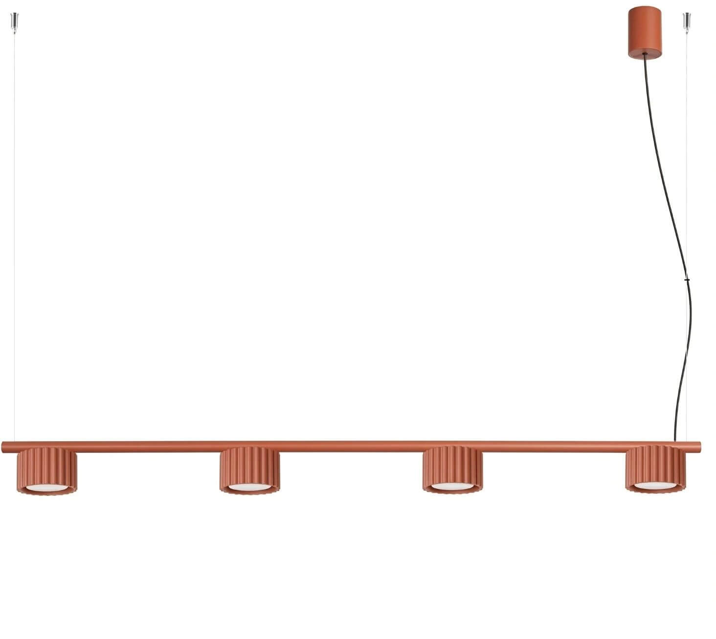 Sollux Lighting Aura lampada sospesa 4x10 W rosso SL.2699