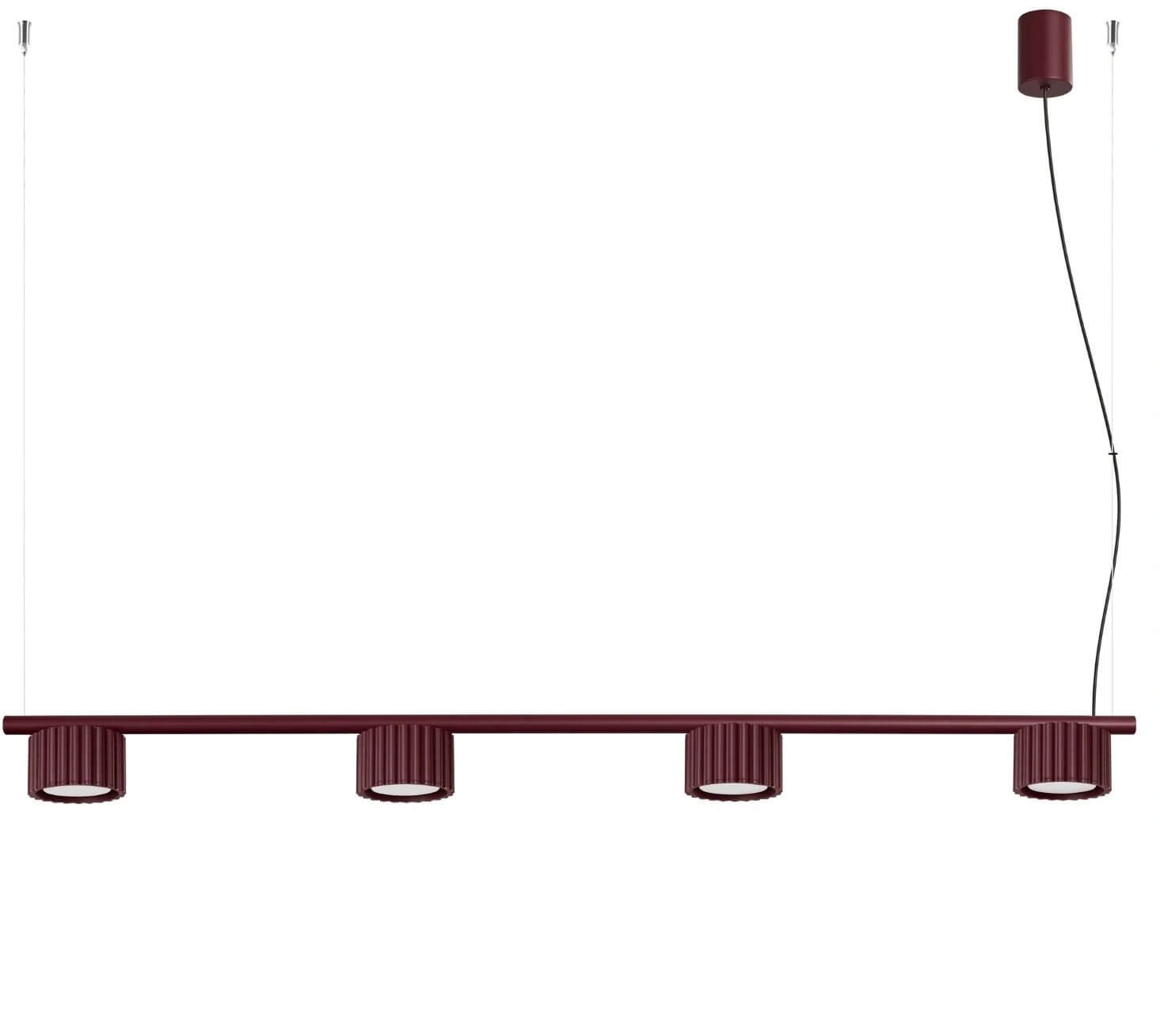 Sollux Lighting Aura lampada sospesa 4x10 W borgogna SL.2703