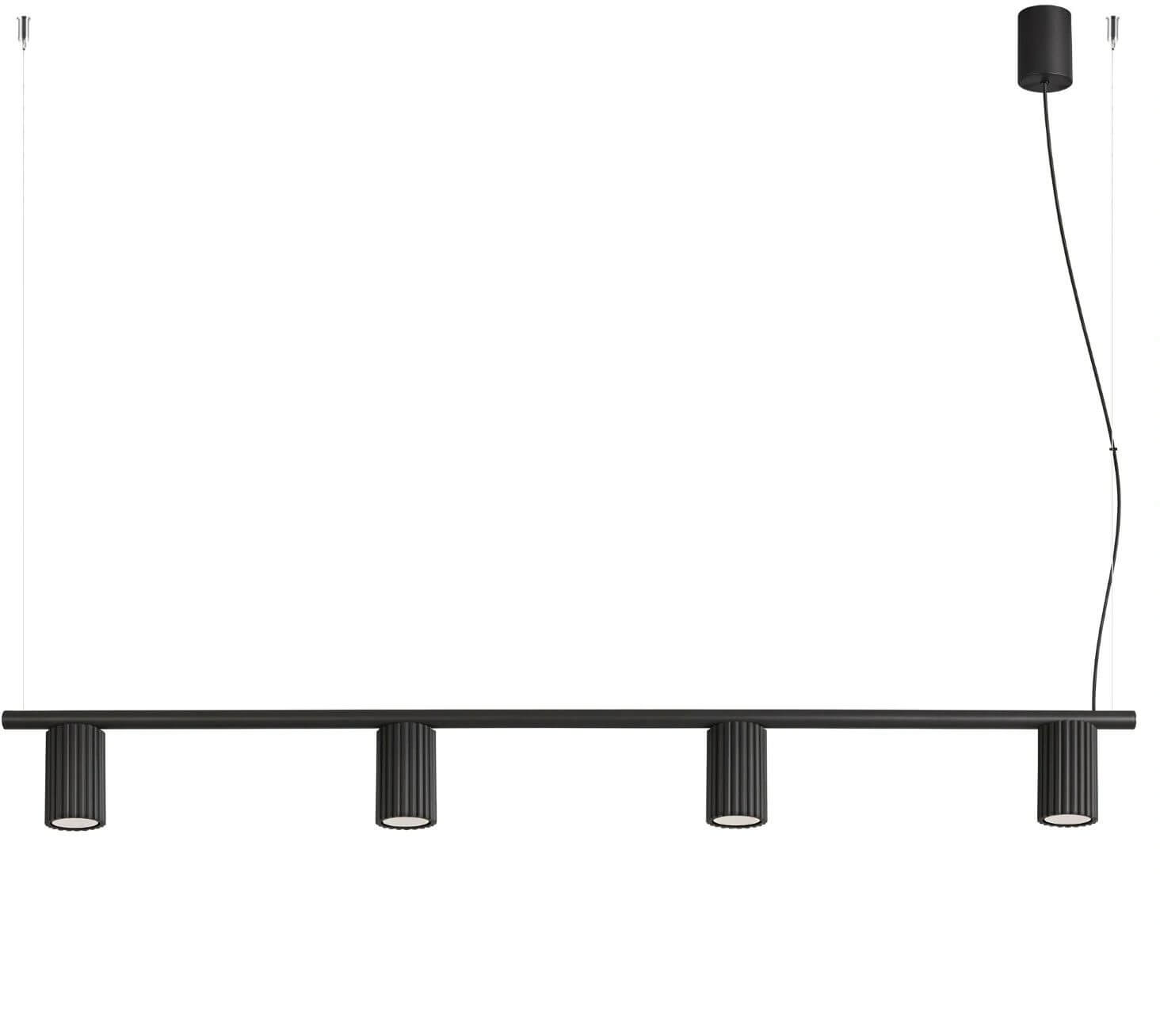 Sollux Lighting Karbon lampada sospesa 4x10 W nero SL.2712