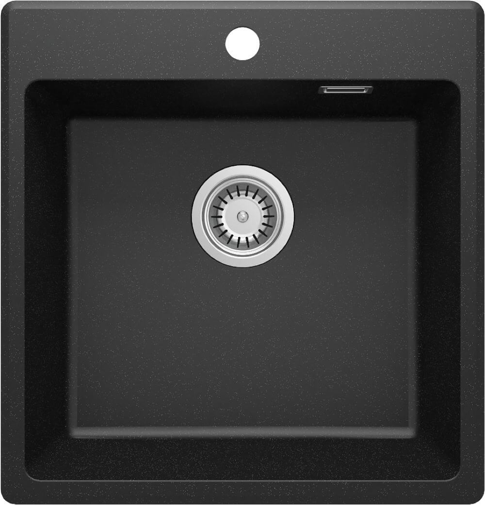Deante Olfato lavello in granito 50x48 cm grigio/grafite/inox ZPO_G10A