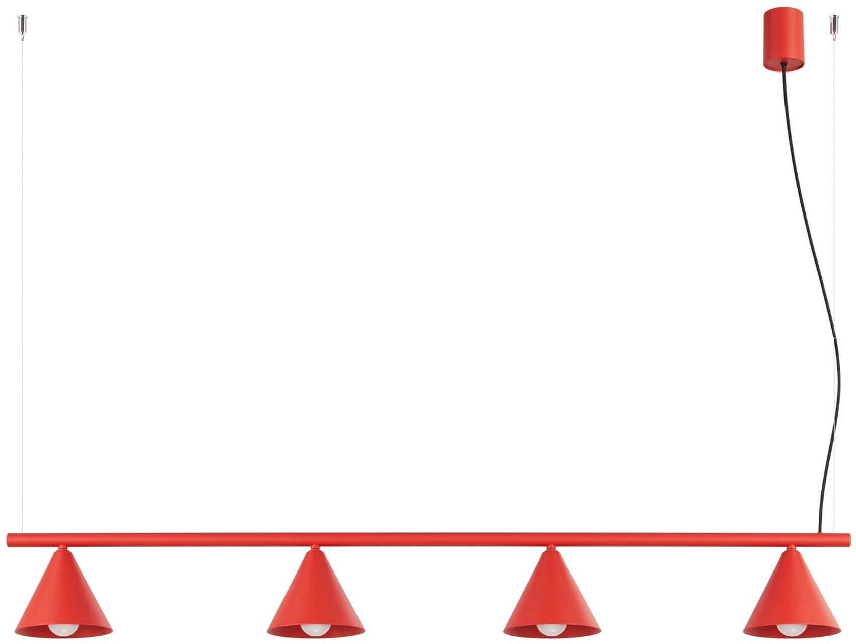 Sollux Lighting Nox lampada sospesa 4x10 W rosso SL.2563