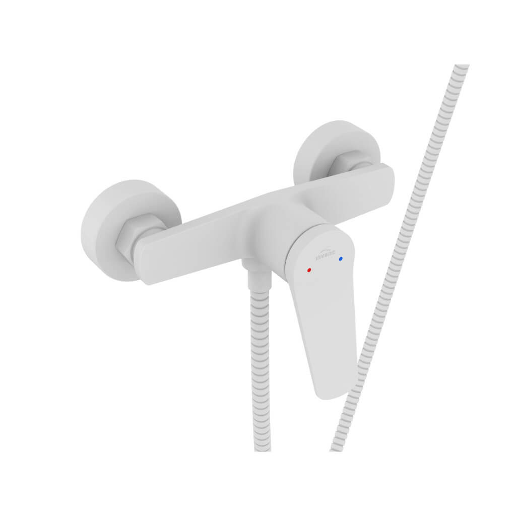 Invena Alonia rubinetto per doccia a parete bianco BN-70-002