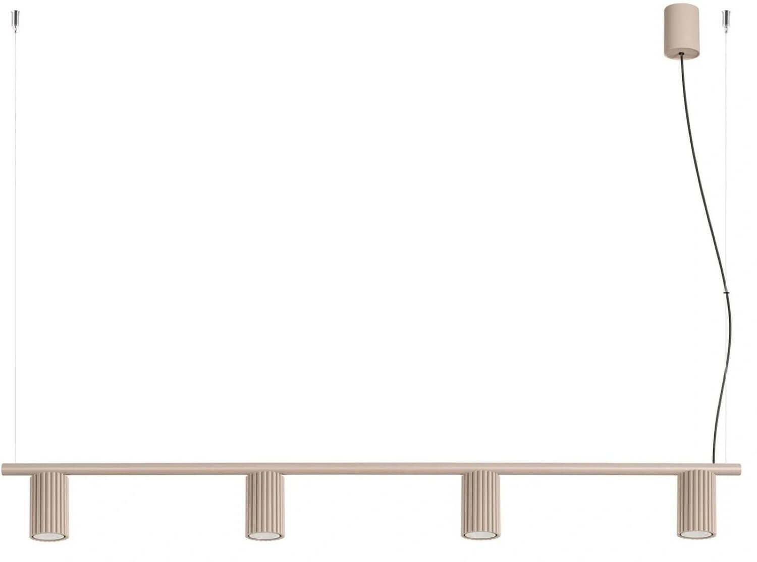 Sollux Lighting Karbon lampada sospesa 4x10 W grigio/cenere SL.2718