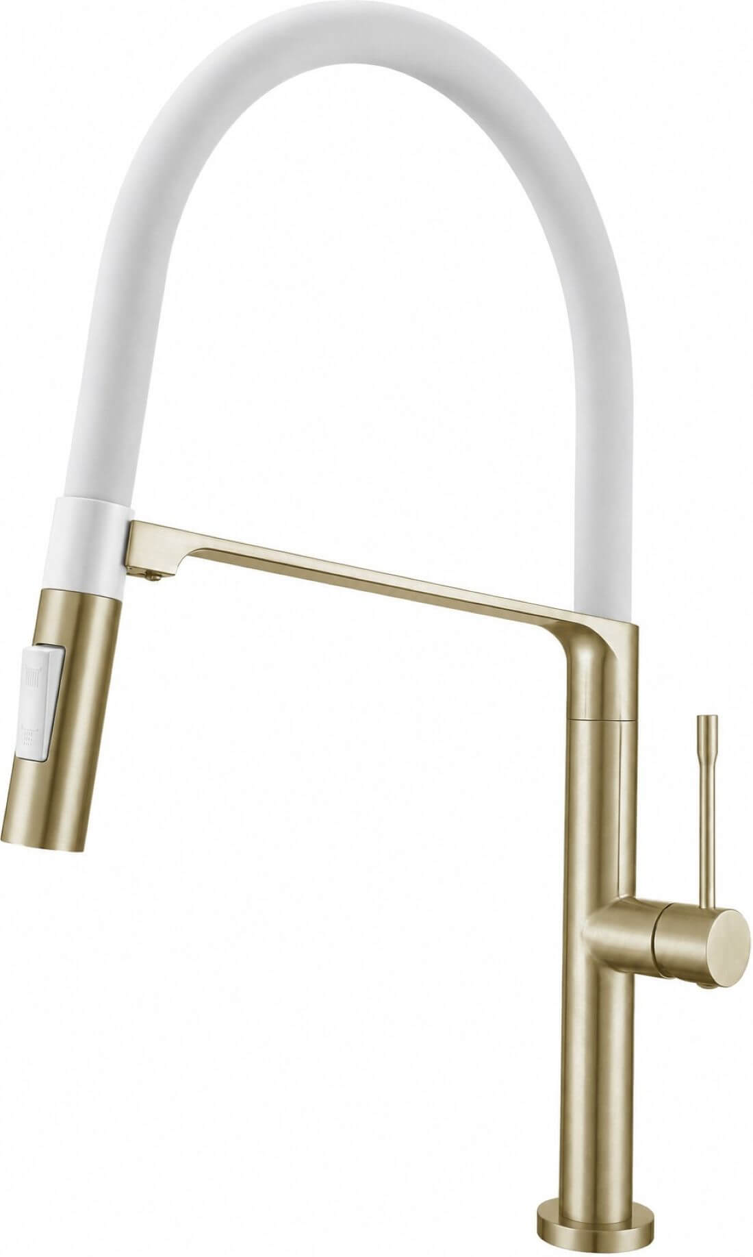 Ruvetti Azula rubinetto da cucina verticale bianco-oro/oro antico 1011PVD-CHWH