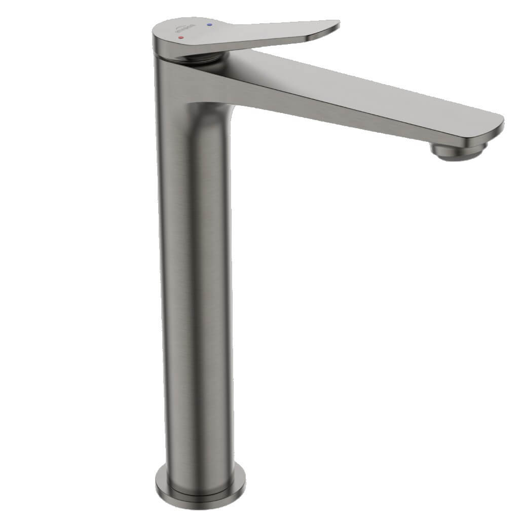 Invena Alonia rubinetto per lavabo verticale grafite BU-70-W24