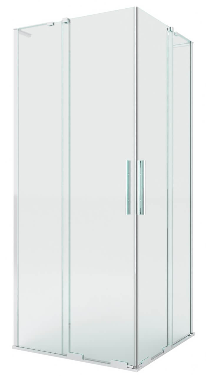 New Trendy Smart box doccia 90x80 cm rettangolare cromo lucida/vetro trasparente EXK-4056-WL
