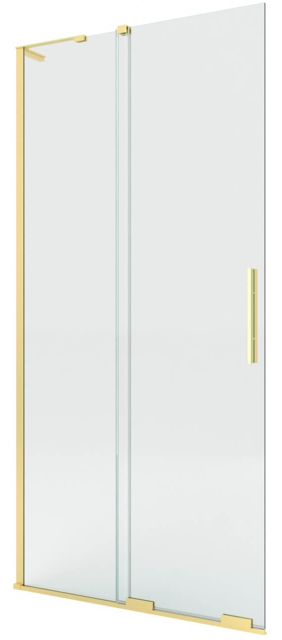 New Trendy Smart Gold Brushed parete doccia walk-in 120 cm oro spazzolata/vetro trasparente EXK-7629-WL