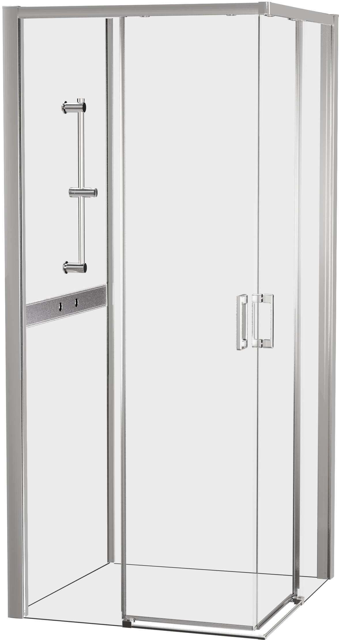 New Trendy Prime box doccia 80x80 cm quadrato cromo lucida/vetro trasparente K-5799